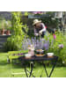 relaxdays Balkontisch in Schwarz - (H)71,5 x Ø 60,5 cm
