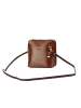 Florence Florence Umhängetasche, Schultertasche Leder braun, dunkelbraun ca. 17cm