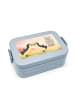 Mr. & Mrs. Panda Brotzeitbox Pinguine Kuss Design mit Spruch in Blau Pastell