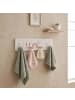 relaxdays Kindergarderobe Grau/ Rot - (B)38 x (H)10 x (T)5,5 cm