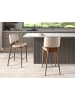 Angel Cerdá Hocker 4208 in Walnuss/Creme – (B)51 x (H)107 x (T)55 cm