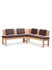 58 aufm Kessel ECKBANKGRUPPE Modern Dyan 4 für 7 Personen Massivholz Wildeiche/Braun