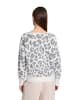 BETTY & CO Strickpullover mit U-Boot-Ausschnitt in Weiß/Grau