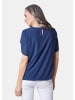 GOLDNER Bluse mit aufregender Ärmellösung in royalblau