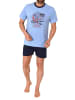 NORMANN Kurze shorty Schlafanzug - 74941 in blau