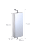 relaxdays Spiegelschrank in Silber – (B)25 x (H)60 x (T)12 cm