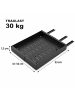 relaxdays 2 x Teleskopschublade in Schwarz - (B)31-52 x (H)7,5 x (T)53 cm