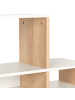 Beliani Bücherregal AMARILO in Braun/Weiß - (W) 90 x (H) 120 x (L) 30 cm