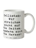 Mr. & Mrs. Panda Teetasse Spruch Zeichenllo Herz mit Spruch in Weiß