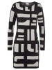 BOYSENS Strickkleid in schwarz-weiß