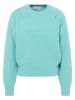IZIA Damen Legerer Strickpullover in Türkis