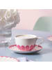 Villeroy & Boch 6er Set Cappuccinotassen mit Untertassen Fleur Couleur 300 ml in Cassis