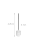 relaxdays 12 x WC-Bürste-Set in Weiß/ Silber - (L)35,5 x (Ø)8 cm
