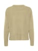 b.young Pullover Loose Fit Kurz Langarm Knitted Rundhals in Beige