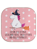 Mr. & Mrs. Panda Tassenuntersetzer Einhorn Hexe mit Spruch in Rot Pastell