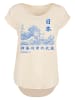F4NT4STIC Long Cut T-Shirt Kanagawa Welle Japan Color in Whitesand