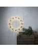 MARELIDA LED Kranz Wanddeko hängend 120LED für Außen D: 50cm in weiß