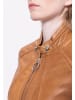 JILANI Damen Lederjacke in Cognac Braun