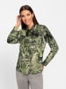 Heine Druckbluse in khaki-lindgrün-bedruckt