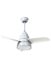 Beliani Deckenventilator mit Licht STRAWBERRY in Grau/Weiß