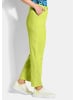 GOLDNER Stoffhose mit Ziersteppung in hellgrün