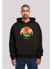 F4NT4STIC Ultra Heavy Hoodie Sonnenuntergang Berglandschaft in schwarz