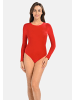 Teyli Langärmeliger Viskose-Bodysuit Longy in rot