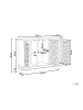 Beliani Sideboard KATHERINE in Weiß/Braun - (W) 106 x (H) 80 x (L) 33 cm