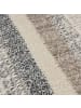 KADIMA DESIGN Waschbarer Teppich Streifen, Küche schmutzabweisend in Grau-Beige