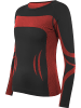 normani Unisex Thermounterhemd langarm in Schwarz/Rot