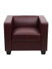 MCW Sessel Loungesessel  Lille, Kunstleder, rot-braun