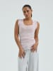 Seamless Basic Top Flounce in Pale Rose