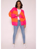 SASSYCLASSY Oversize Strick-Cardigan in Orange, Pink