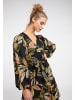 IZIA Damen Maxikleid in Schwarz Mehrfarbig