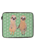Mr. & Mrs. Panda Laptop Tasche Faultier Pärchen ohne Spruch in Tropengrün