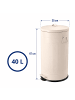 relaxdays Mülleimer in Beige - 40 Liter