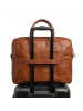 SID & VAIN Leder-Laptoptasche 15" Cedar echt Leder Umhängetasche 15 Zoll Laptop in braun