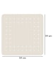 Wenko Duschmatte mit rutschfester Struktur, Gummiauflage für Bad in Beige, 54 x 54 cm