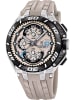 Festina Herren-Chronograph Chrono Bike Silikon Sandfarben Creme / Silber