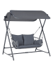 Beliani Gartenschaukel FIASTRA in Grau - (W) 170 x (H) 202 x (L) 140 cm