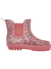 Playshoes Regenstiefel Halbschaft Leo-Print in rosa