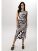 Aniston SELECTED Midikleid in schwarz-offwhite-anthra