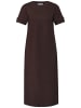 Street One T-Shirt-Kleid mit Knopfdetails in Espresso Brown