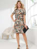 Sieh an! Druck-Kleid in champagner-papaya-bedruckt