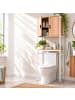 relaxdays Waschmaschinenschrank in Weiß/ Natur - (B)64 x (H)170 x (T)27 cm