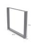 MCW 2er-Set Tischbein H33, Schwarz