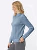 Sieh an! Stehkragen-Pullover in bleu