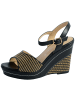 Divine Factory Kompensationssandale Schwarz