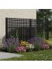 relaxdays Mülltonnenverkleidung "Square" in Schwarz - (B)240 x (H)120 x (T)4 cm