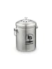relaxdays Komposteimer in Silber - 5 Liter